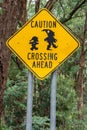 Ã¢â¬ËCaution. Gnome Crossing AheadÃ¢â¬â¢ road sign in Australia